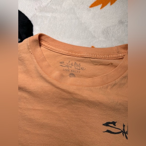 Peach Salt Life Long Sleeve Shirt Men’s Medium - Picture 3 of 12